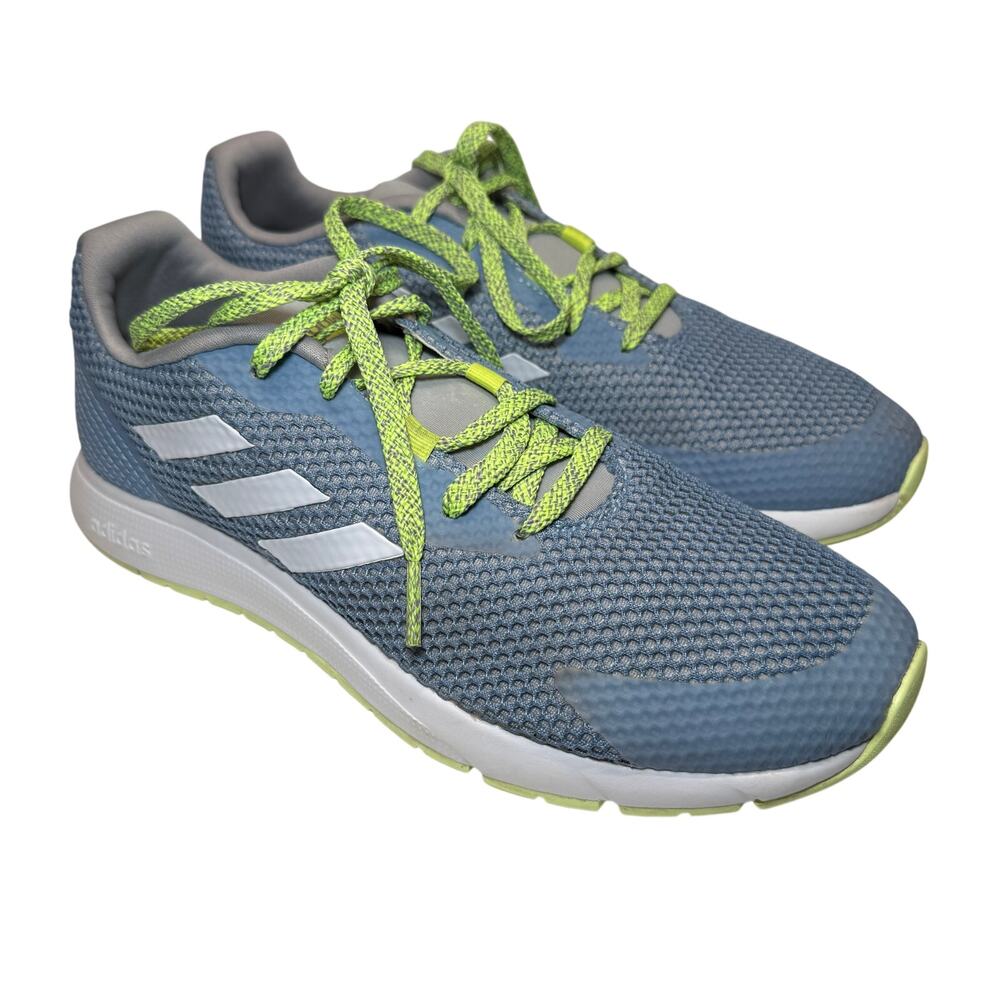 Adidas Running Shoes Women's 8.5 Blue Neon Yellow Mesh Athletic Sneakers